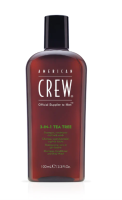 11-500106 CREW 3-IN-1 TEA TREE SHAMPOO 3.3OZ